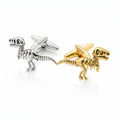 Silver, Gold, or Mixed Dinosaur Cufflinks - Alloy Steel MultiColour - Shirt Accessory for Men - Novelty Cufflinks - Mens Cuff Links