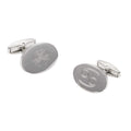 Cancer Zodiac Glyph and Modern Symbol Pair Engraved Cufflinks - Stainless Steel - Shirt Accessory for Men - Novelty Cufflinks
