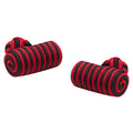 Silk Knot Cufflinks with a Barrel end - Extra Style - Choice of Colours - Cloth Red and Black - Shirt Accessory for Men - Gift for Him Birthday