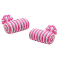 Silk Knot Cufflinks with a Barrel end - Extra Style - Choice of Colours - Cloth Pink - Shirt Accessory for Men - Groom Cufflinks - Fathers Day Gift for Dad