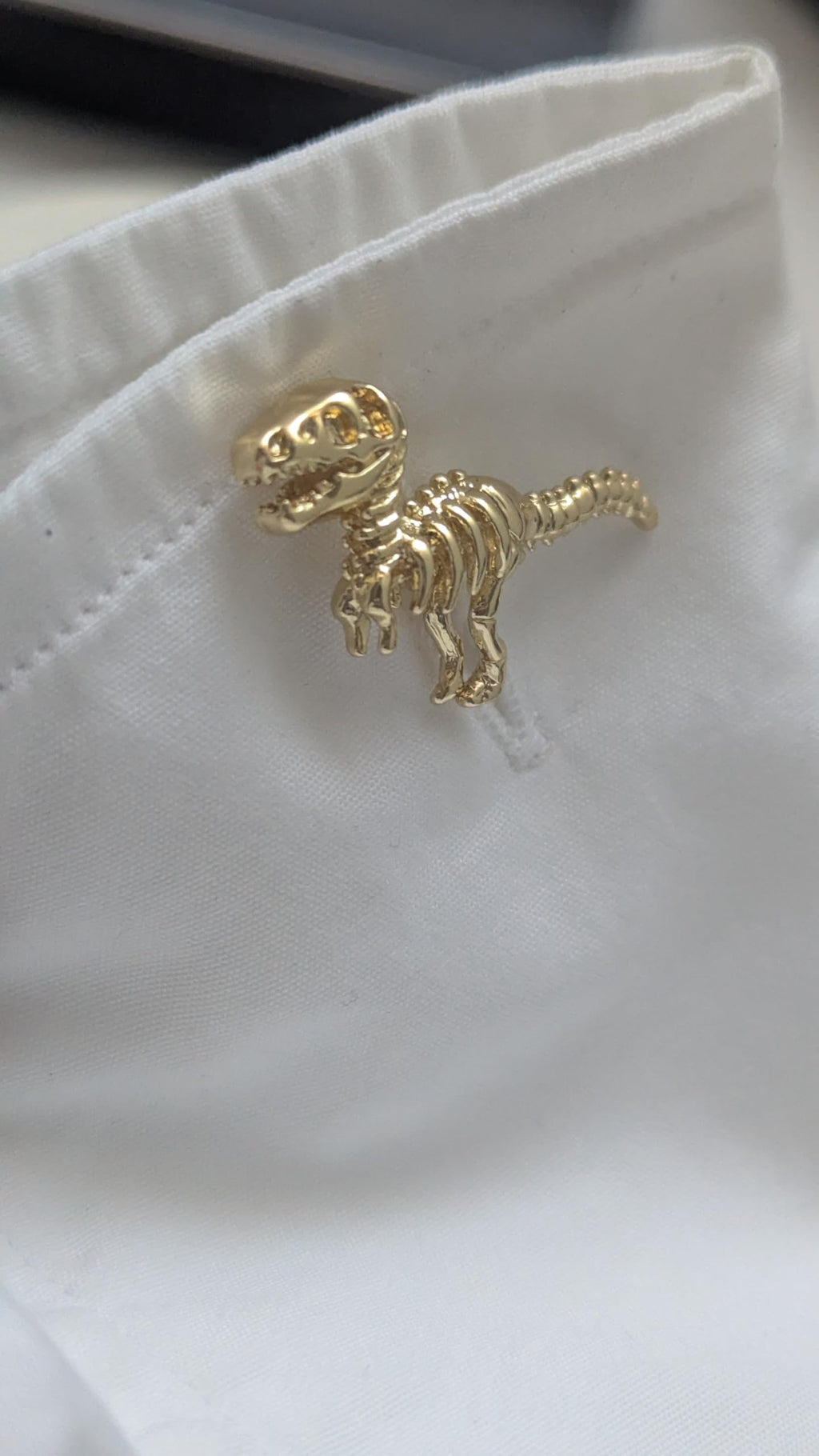 Silver, Gold, or Mixed Dinosaur Cufflinks - Alloy Steel MultiColour - Shirt Accessory for Men - Novelty Cufflinks - Mens Cuff Links