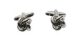Classic Knot cufflinks in Metal - Rhodium Polished - Base Metal - Novelty Gift for Him - Wedding Cufflinks - Mens Cuff Links