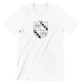 Egan family crest printed on a white cotton T-shirt