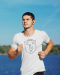 Hennessy family crest printed on a white cotton T-shirt