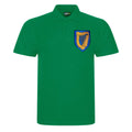 Polo shirt with the Irish harp embroidered over the heart