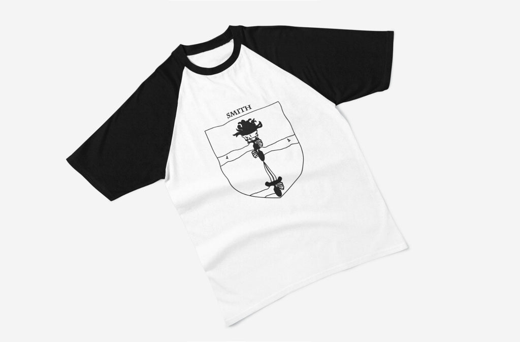 Raglan T-shirt with the Smith family crest