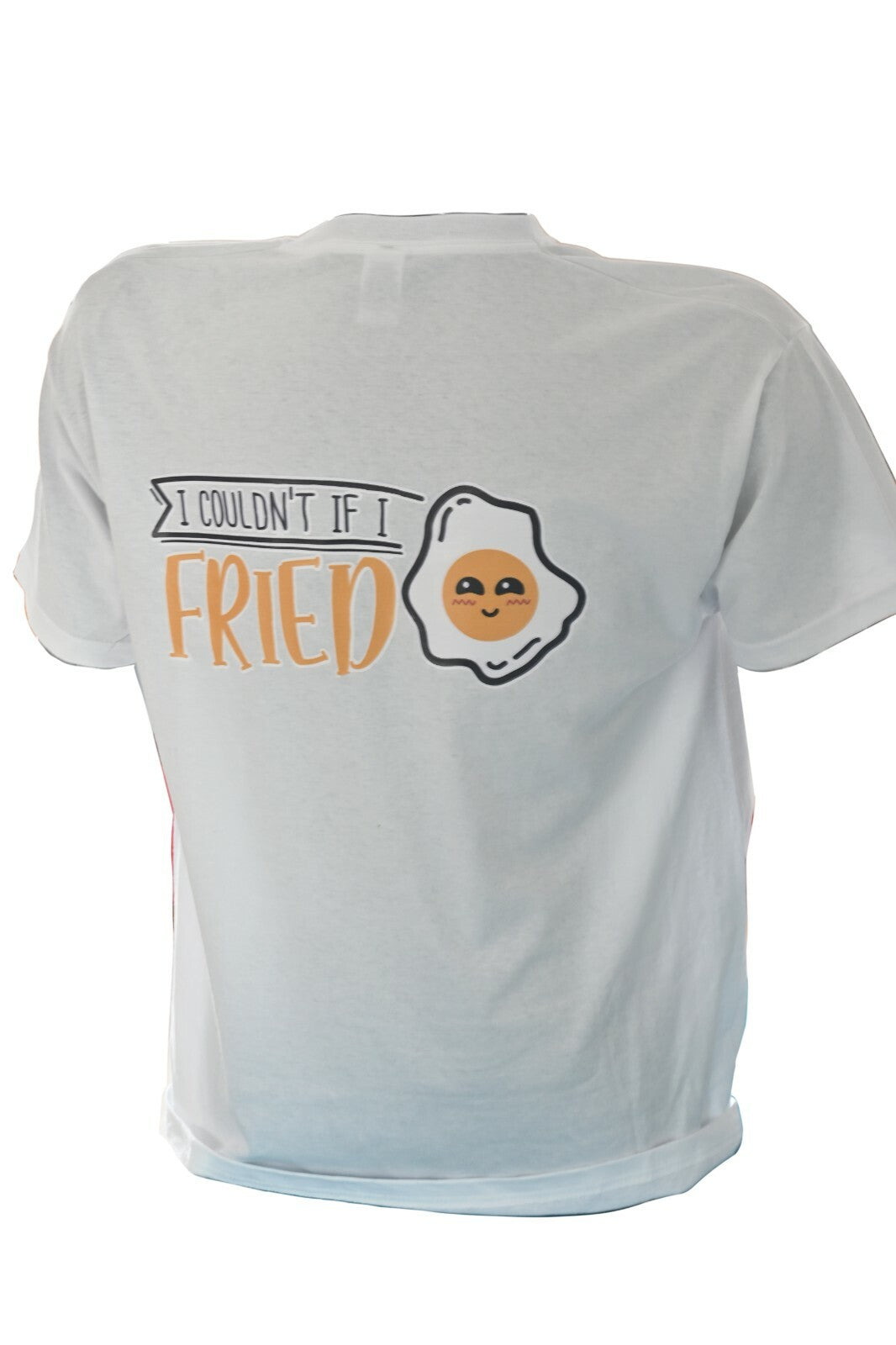 White T-shirt printed with Don't Go Bacon My Heart and a rasher of bacon in sunglasses – view 3