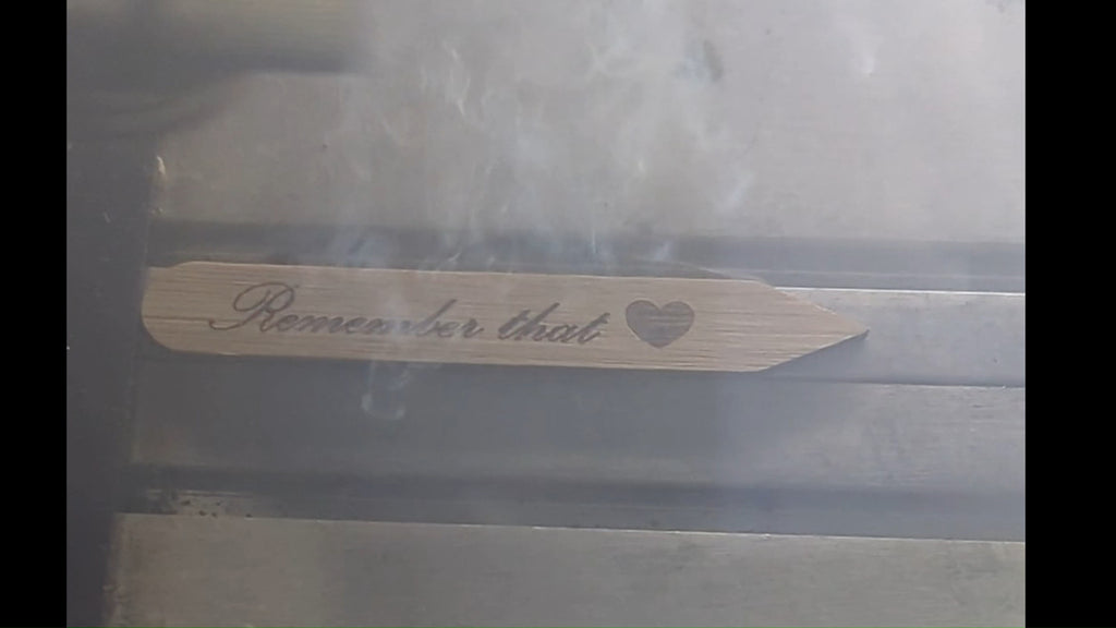 Bamboo collar stays laser engraved with a personal message in Palace Script – view 2