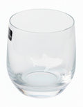 Great white shark engraved on a Dartington Crystal tumbler
