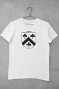Lynch family crest printed on a white cotton T-shirt