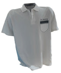 Power family crest printed on a white cotton T-shirt